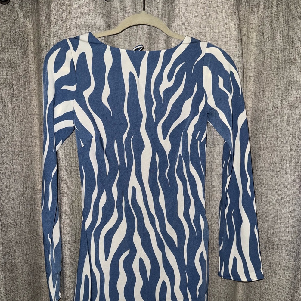 Abercrombie & Fitch Blue Long-sleeve Slip Mini Dress Size XS NWT